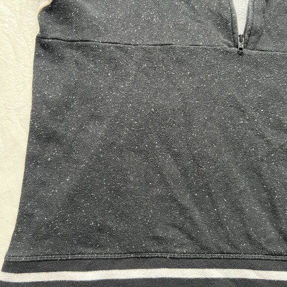 Victorias Secret Pink pullover sweater half zip black white speckled Large - Picture 7 of 7
